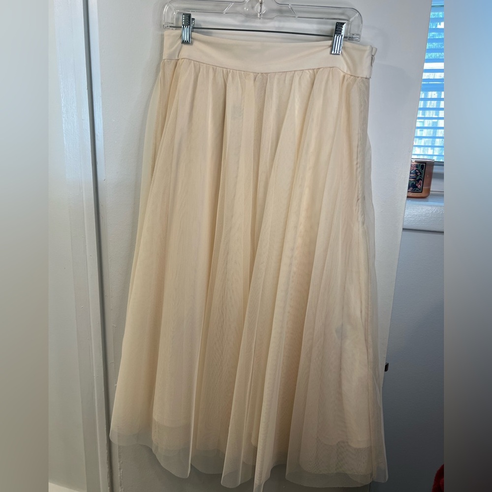 H&M Cream Midi Skirt